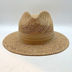 Vtg. HEAD Summer Club Straw Golf Hat Styled in Australia Pleated Band Men's L/XL